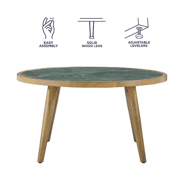 Steve Silver Novato 34 in. Green Sintered Stone Cocktail Coffee