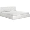 DHP Dean White Faux Leather Upholstered King Bed With Storage DE68383 ...