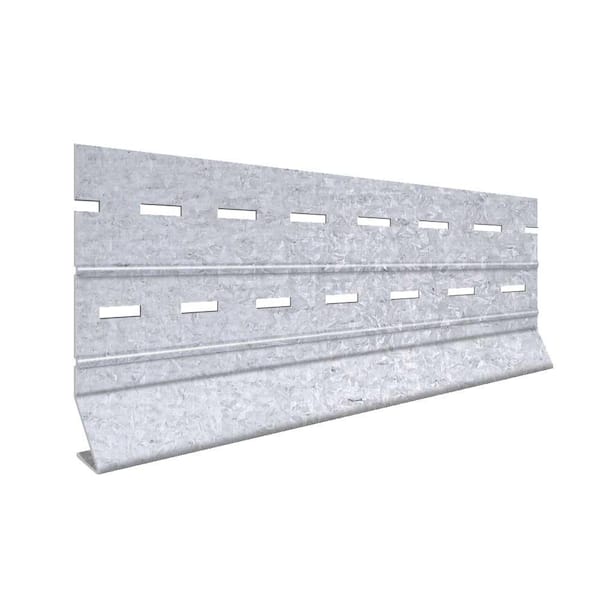 Gibraltar Building Products 3-1/2 in. x 10 ft. Galvanized Steel Starter  Strip 3.5GSS - The Home Depot