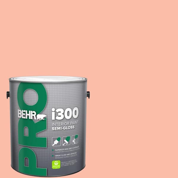 BEHR PRO 1 gal. #200A-3 Blushing Apricot Semi-Gloss Interior Paint