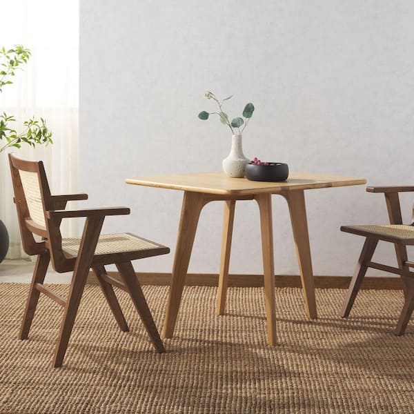 Calverton Natural Wood 4 Legs Base Dining Table Seats 2