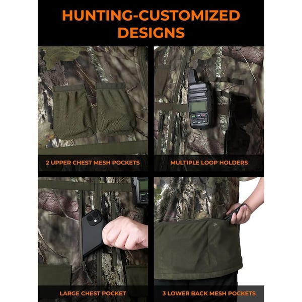 ORORO Men's X-Large Camo 7.38-Volt Lithium-Ion Heated Hunting Vest with 1  Upgraded Battery and Charger, Multi-Pockets MVHT-42-4406-US - The Home Depot