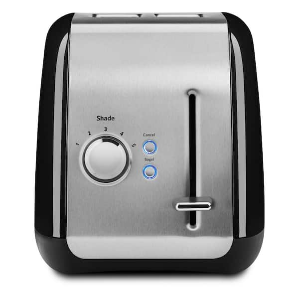 KitchenAid 2-Slice Black Wide Slot Toaster with Crumb Tray