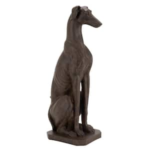Brown Polystone Dog Sculpture