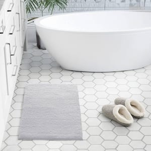 Marshmallow Grey 20 in. x 30 in. Bath Rug