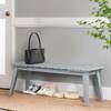 Karl home 45 in. Gray Solid Wood Backless Outdoor Ottoman Bench (Set of 2) K1G56001545