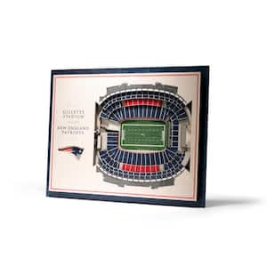 NFL New England Patriots 5-Layer Stadiumviews 3D Wooden Wall Art