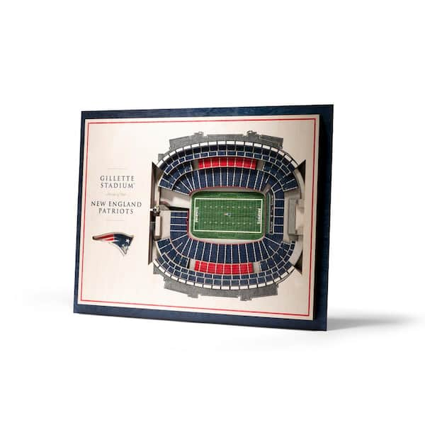 YouTheFan NFL New England Patriots 5-Layer Stadiumviews 3D Wooden Wall Art  5029066 - The Home Depot