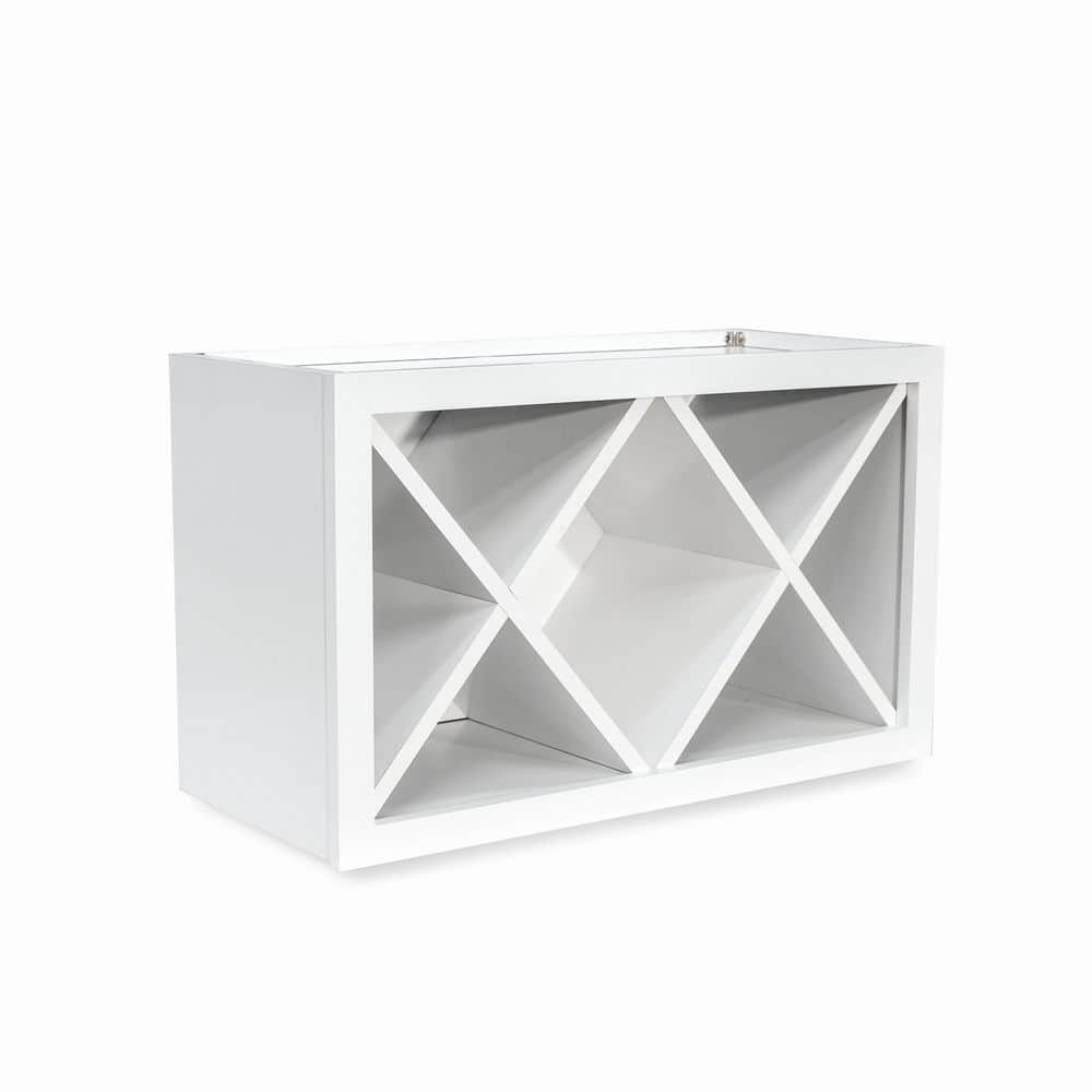 30 in. W x 13.5 in. D x 18 in. H RTA Standard Wine Grid Wall Rack in Beige Full Overlay Design price history on PriceWatchPro