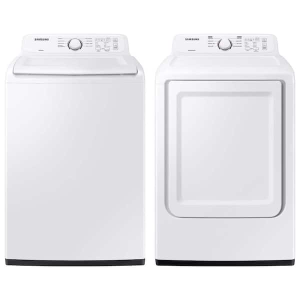 4.1 cu. ft. White Top Load Washer with Impeller and 7.2 cu. ft. Dryer with Sensor Dry Set