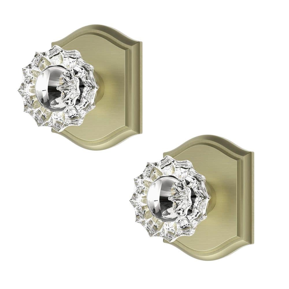 Vintage Antique Copper Interior Dummy Door Knob 2 Pack with Floral Crystal Knob and Arch Backplate price history on PriceWatchPro