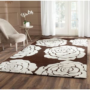 Cambridge Brown/Ivory 6 ft. x 9 ft. Floral Area Rug