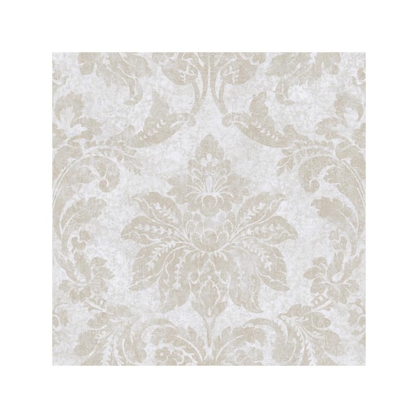 Chesapeake Giles Blue Patina Damask Paper Strippable Roll Wallpaper (Covers 56.4 sq. ft.)