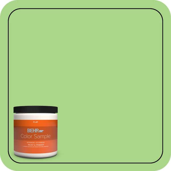 BEHR PREMIUM PLUS 8 oz. #430B-4 Peas in a Pod Flat Interior/Exterior Paint & Primer Color Sample
