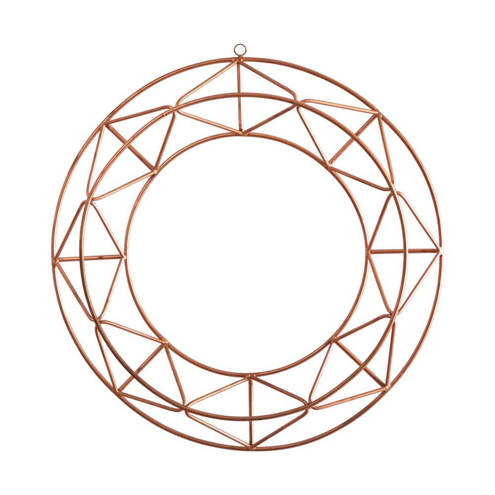 16 in. Geometric Copper Wall Decor