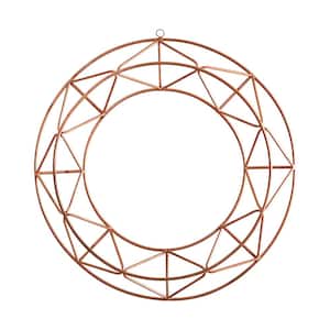 16 in. Geometric Copper Wall Decor