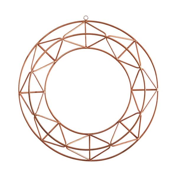 Nearly Natural 16 in. Geometric Copper Wall Decor