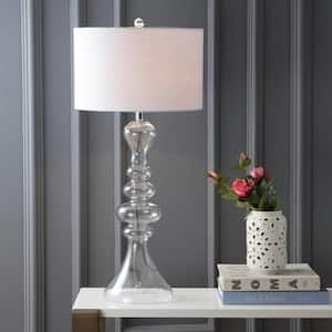 Madeline 35 in. Clear Curved Glass Table Lamp