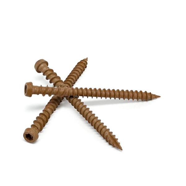 DECKMATE 8 1-5/8 in. Brown Star Pan-Head Composite Deck Screws 1 lbs. Box (147-Piece)
