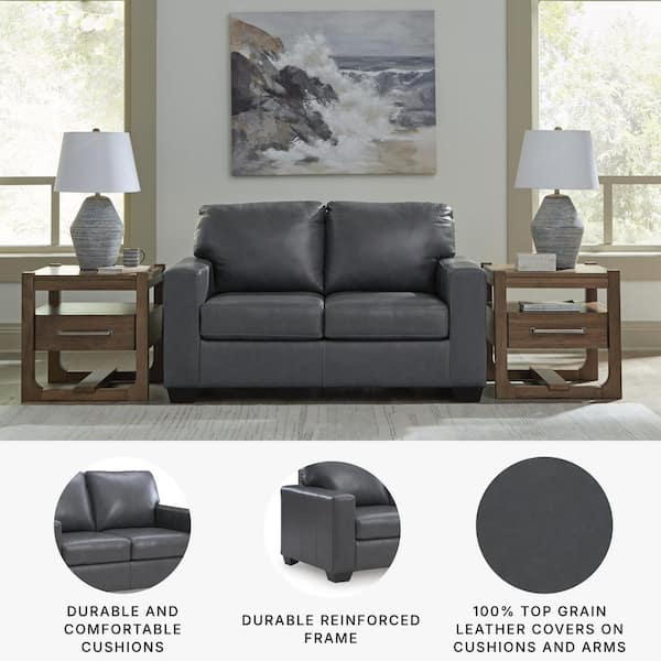 Signature DESIGN BY ASHLEY Bolsena 62 in. Solid Leather Match 2