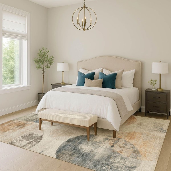 Chantille Machine Washable Indoor/Outdoor Abstract ACN2346 Beige 3 ft. x 4 ft. Area Rug