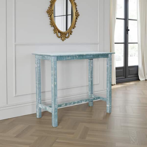 Rena 1-Bottle Wood Seagrass Bar Table