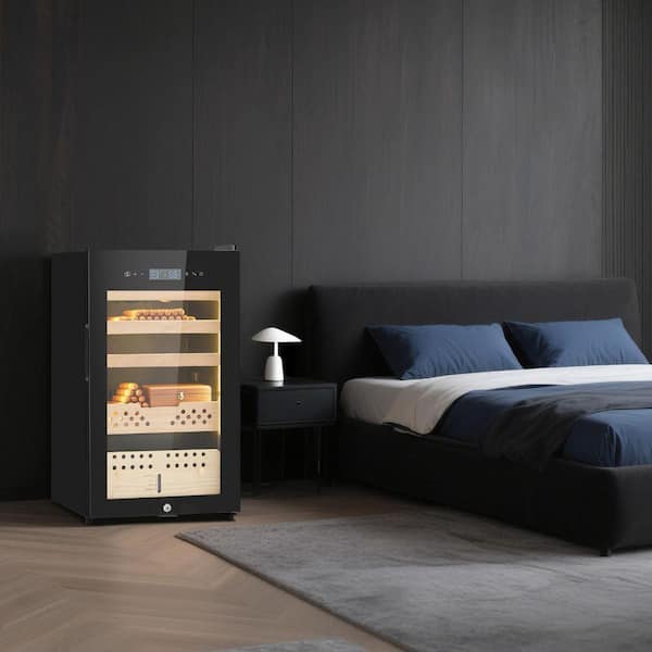 Electric Humidor, 70L, 400 Counts Electric Cigar Humidor Cabinet with Compressor Cooling, Constant Humidity