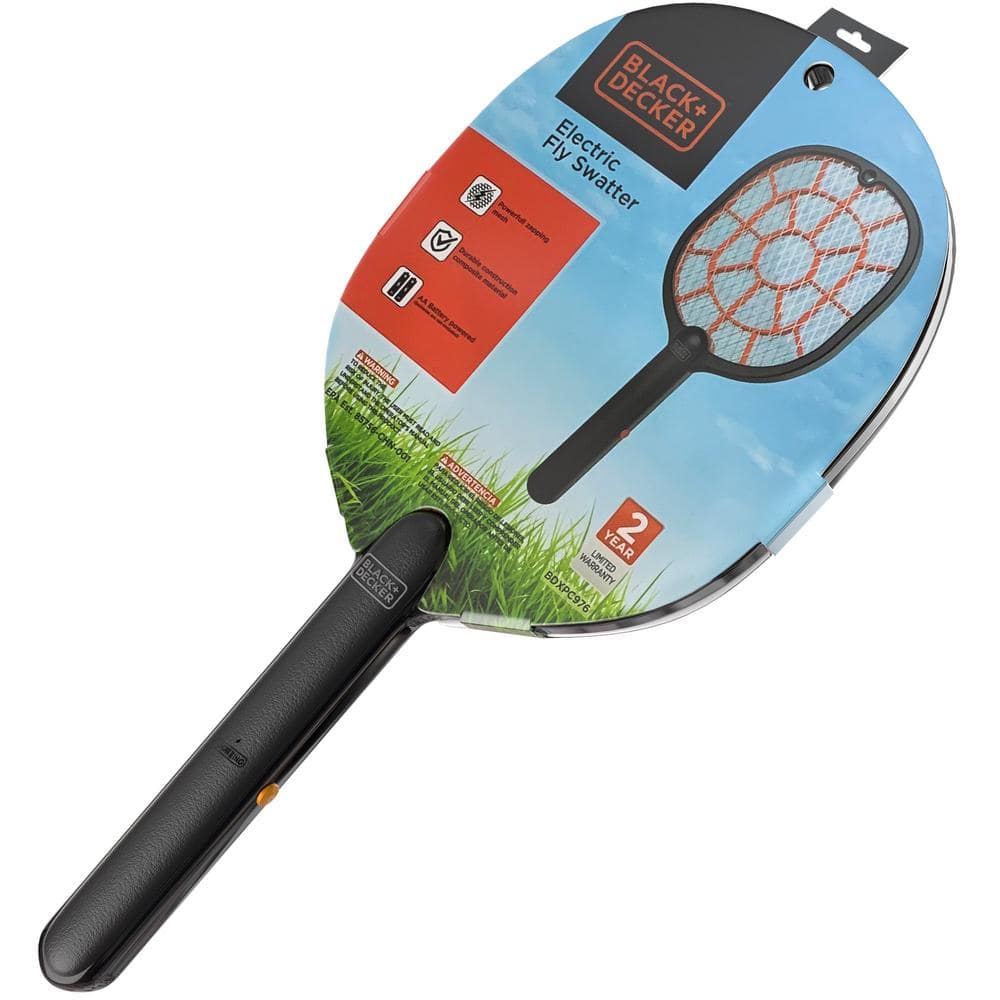 Black & Decker Battery Powered Bug Zapper Electric Fly Mosquito Swatter  Racket- Non Toxic, Safe for Kids & Pets BDXPC974