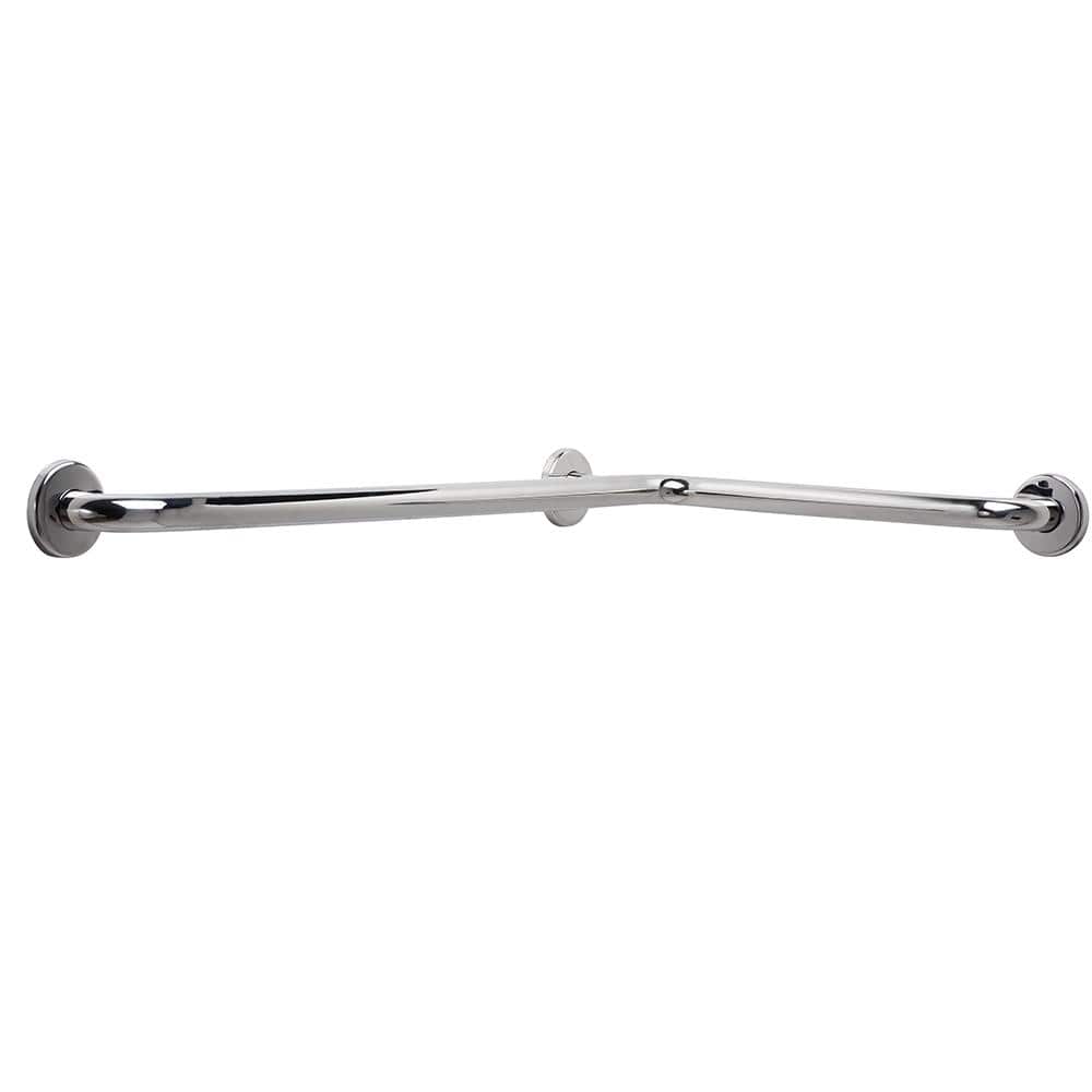 16 in. x 32 in. Concealed Screw Horizontal Angle Grab Bar in Polished Stainless price history on PriceWatchPro