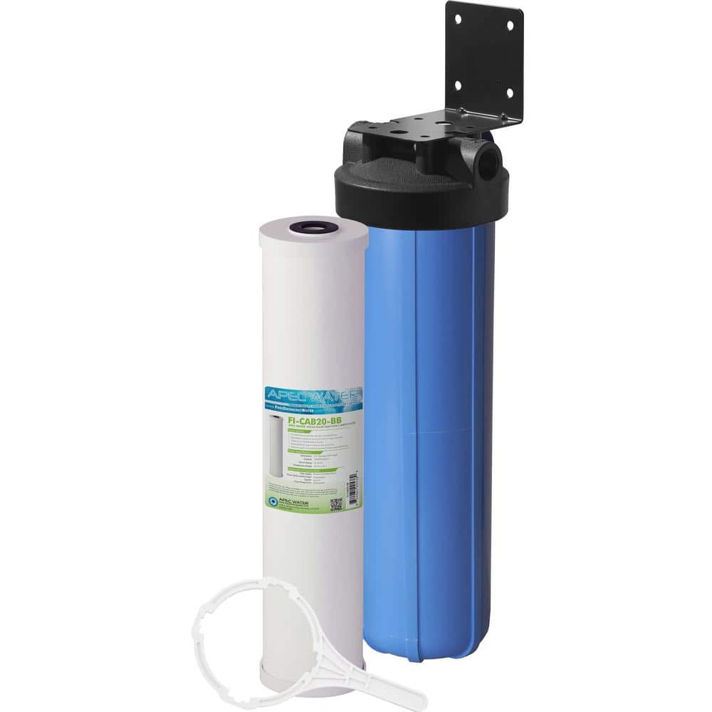 20" Blue and White Whole House Carbon Water Filtration System