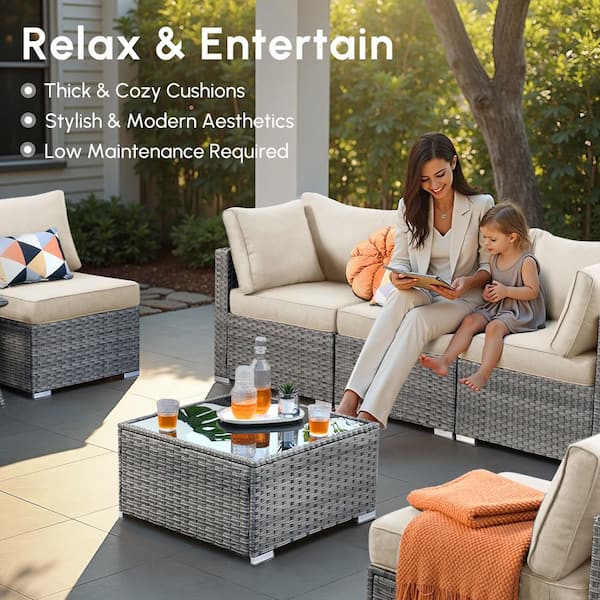 Outsunny Outdoor Foldable Lounge Chair Cushion Set of 2