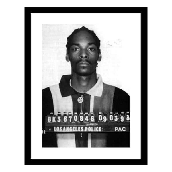 Snoop Dogg 1993 Mugshot by Unknown 1-Piece Framed Graphic Print Abstract Poster Art Print 18 in. x 14 in.