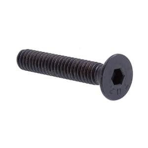 1/4 in.-20 x 1-1/2 in. Black Oxide Coated Steel Hex Allen Drive Flat Head Socket Cap Screws (50-Pack)