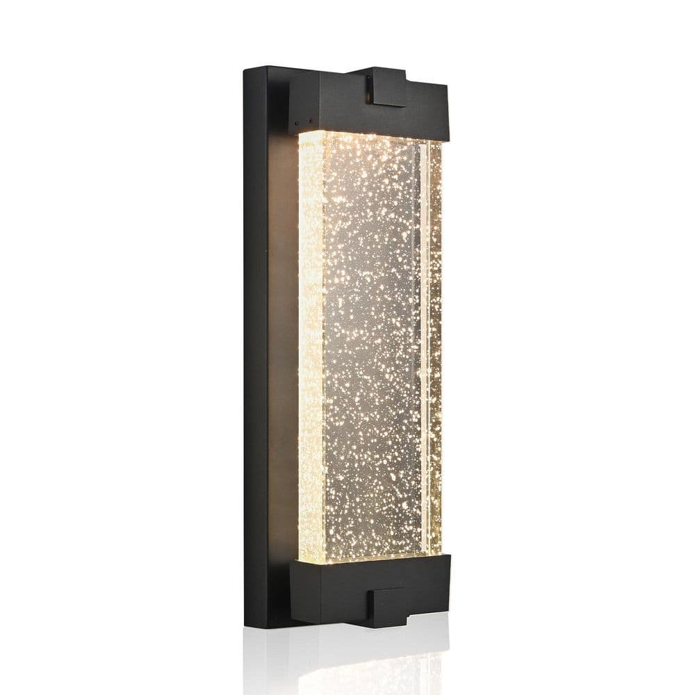 1-Light 19 in. H Black Wall Sconce with Bubble Crystal Glass price history on PriceWatchPro