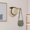 Oumilen Wall Mounted Wood Coat and Hat Rack, 4 Hooks, Light Brown SN321 -  The Home Depot