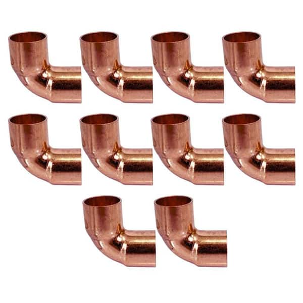 1-1/4 in. Copper 90° Elbow Fitting 10-Pack