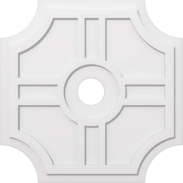 Ekena Millwork 1 in. P X 11-1/4 in. C X 34 in. OD X 5 in. ID Haus Architectural Grade PVC Contemporary Ceiling Medallion