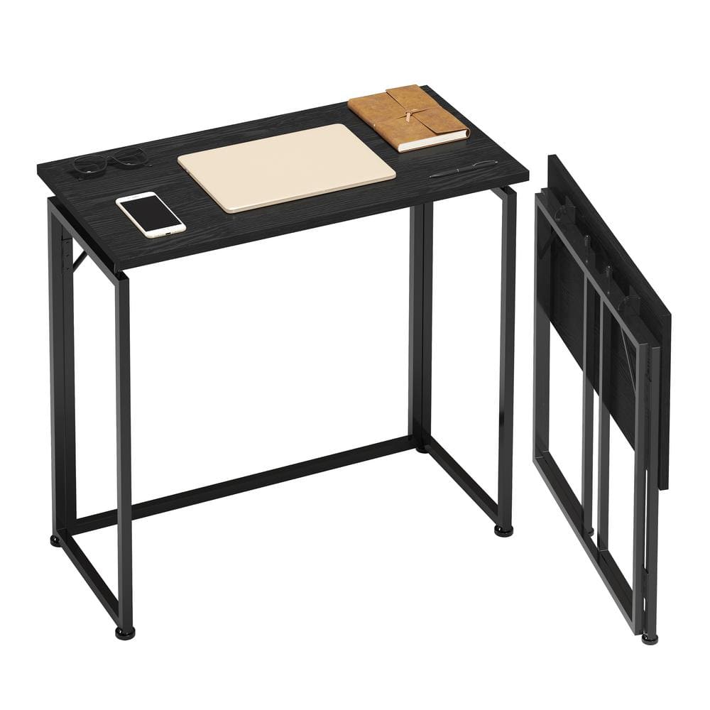 TECHNI MOBILI 31.5 in. Rectangular Black Folding Desk RTA-19FLD-BK