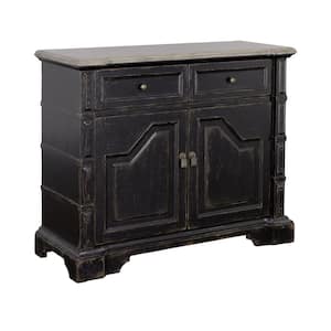 Midnight Storm 38.5 in. H Storage Cabinet with Two Doors Two Drawers