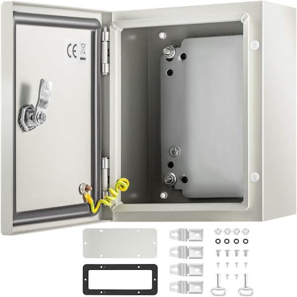 10 in. x 8 in. x 6 in. NEMA Steel Enclosure, IP66 Waterproof and Dustproof, Outdoor/Indoor Electrical Junction Box