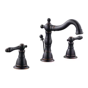 Lyndhurst 8 in. Widespread 2-Handle High-Arc Bathroom Faucet in Bronze