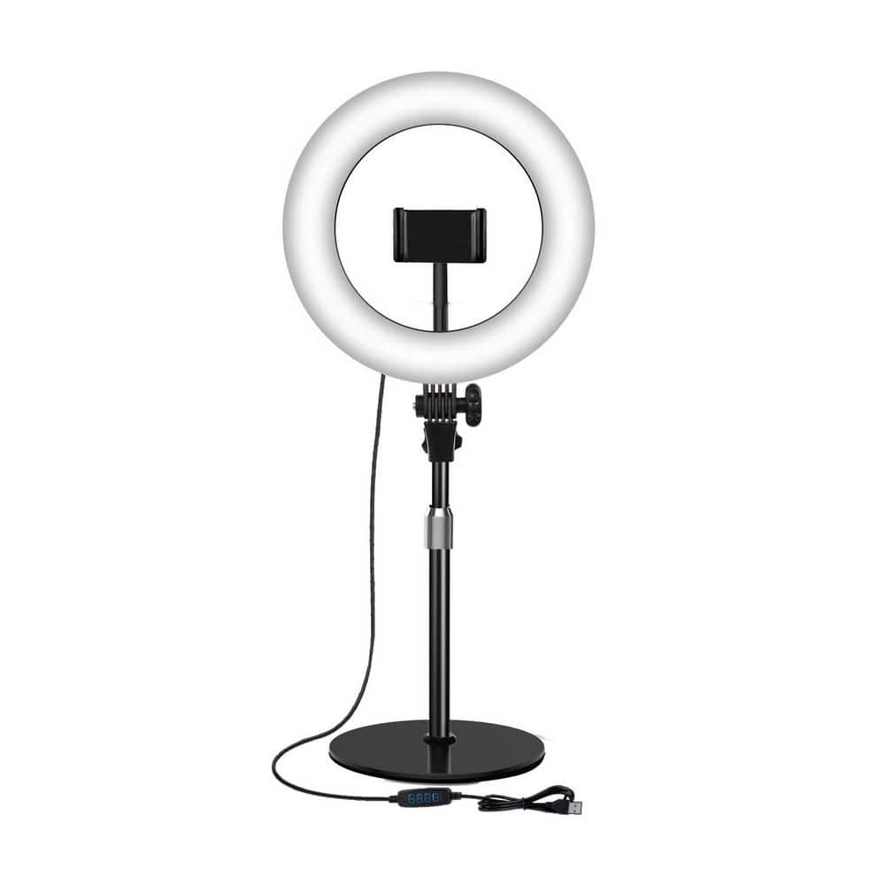 10.5 in. White Ring Light with Adjustable Stand 30 Lighting Modes USB Desk Circle Lamp for Video Recording price history on PriceWatchPro
