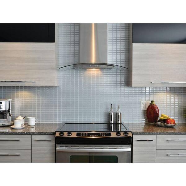 smart tiles Stainless 10.625 in. W x 10.00 in. H Peel and Stick Self-Adhesive Decorative Mosaic Wall Tile Backsplash