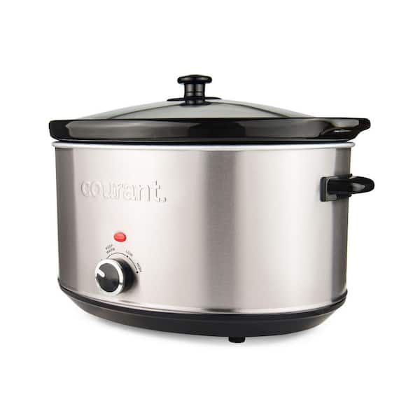 Courant 7-Quart Gray Oval Slow Cooker with Keep Warm Setting and