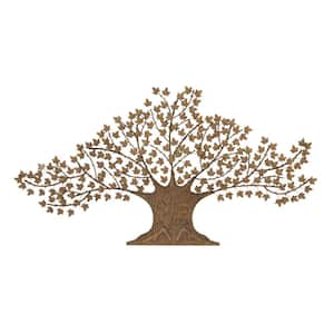 41 in. x 73 in. Brown Metal Traditional Nature Wall Decor