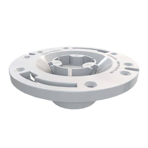OATEY 3 in. PVC Open Toilet Flange with Test Cap 43507
