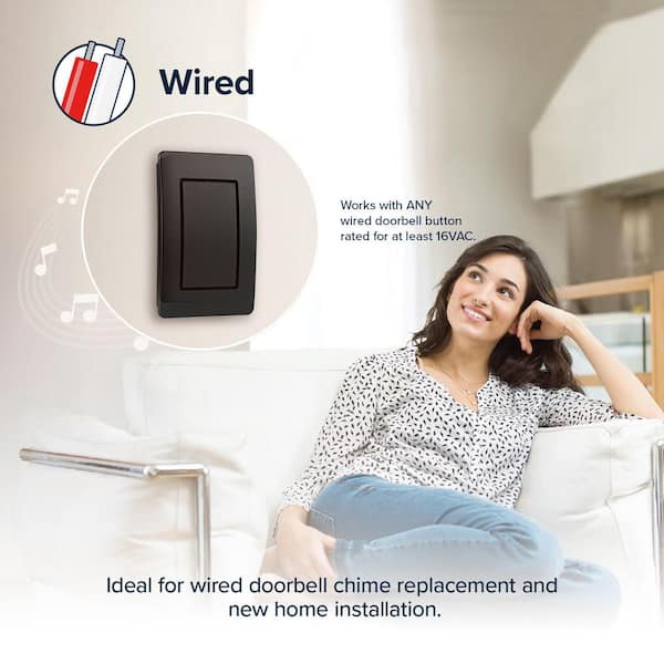 Heath Zenith Black Plastic Wired Mechanical Lighted Hardwired