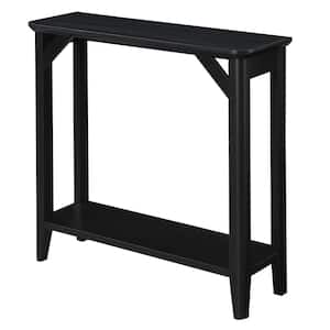Winston 36in. Black Standard Rectangle Particle Board Console Table with Shelf