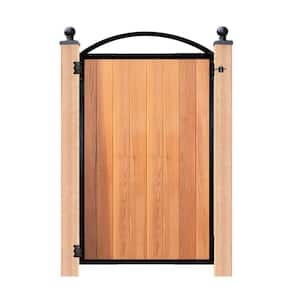 Black Galvenized Steel 8-Board Gate Frame for 47 in. W Opening with Removable Arch