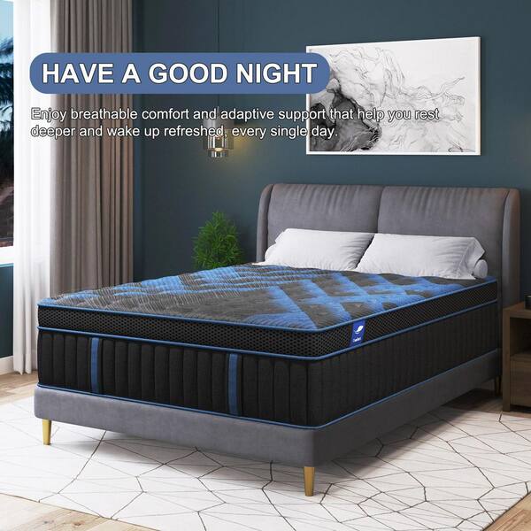 Full Size Medium Firm Hybrid Gel Memory Foam 12 in. Mattress, Euro